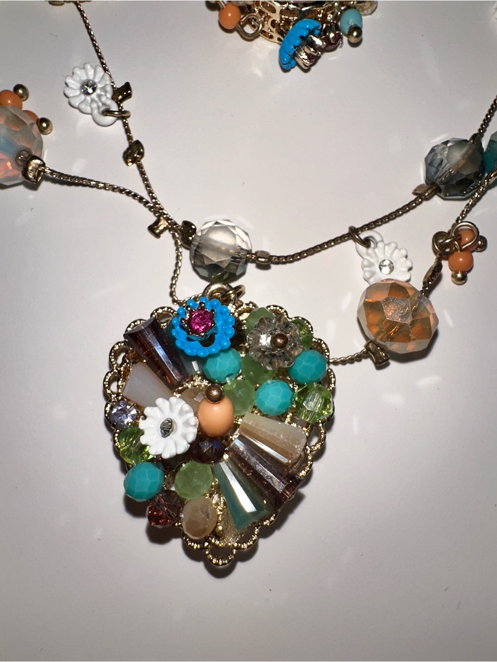 Betsey Johnson Womens Butterfly Charms Layered Necklace - Picture 4 of 5